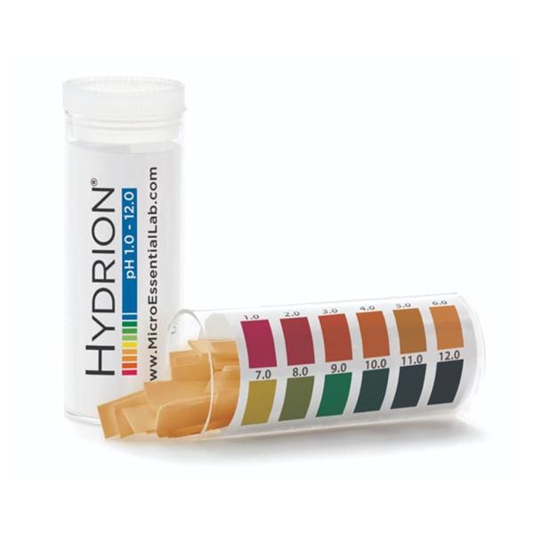 Micro Essential Labs Inc Hydrion pH Test Strip 1-12 Range 10Vl/Bx - 165/1-12