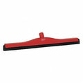 24 W Straight Double Foam Rubber Floor Squeegee Without Handle Red