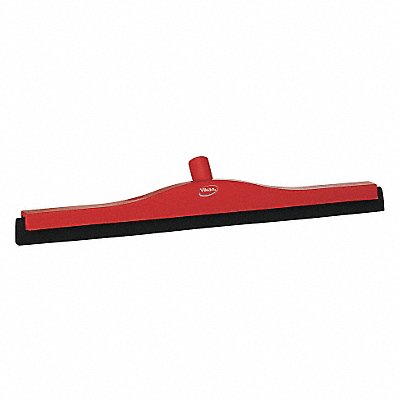 24 W Straight Double Foam Rubber Floor Squeegee Without Handle Red