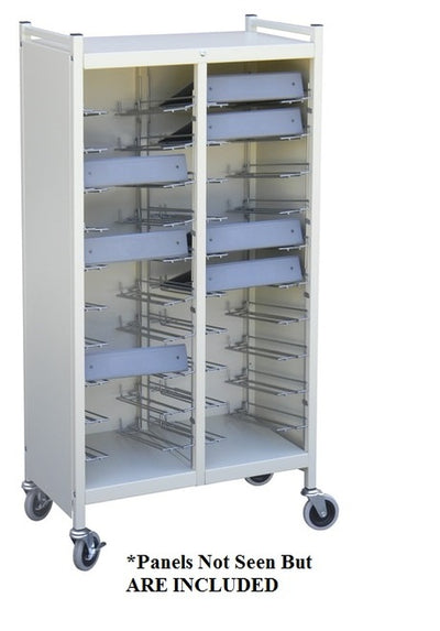 Omnimed Horizontal Privacy Style Chart Rack W Locking Panels (8-60 Binder Capacity)
