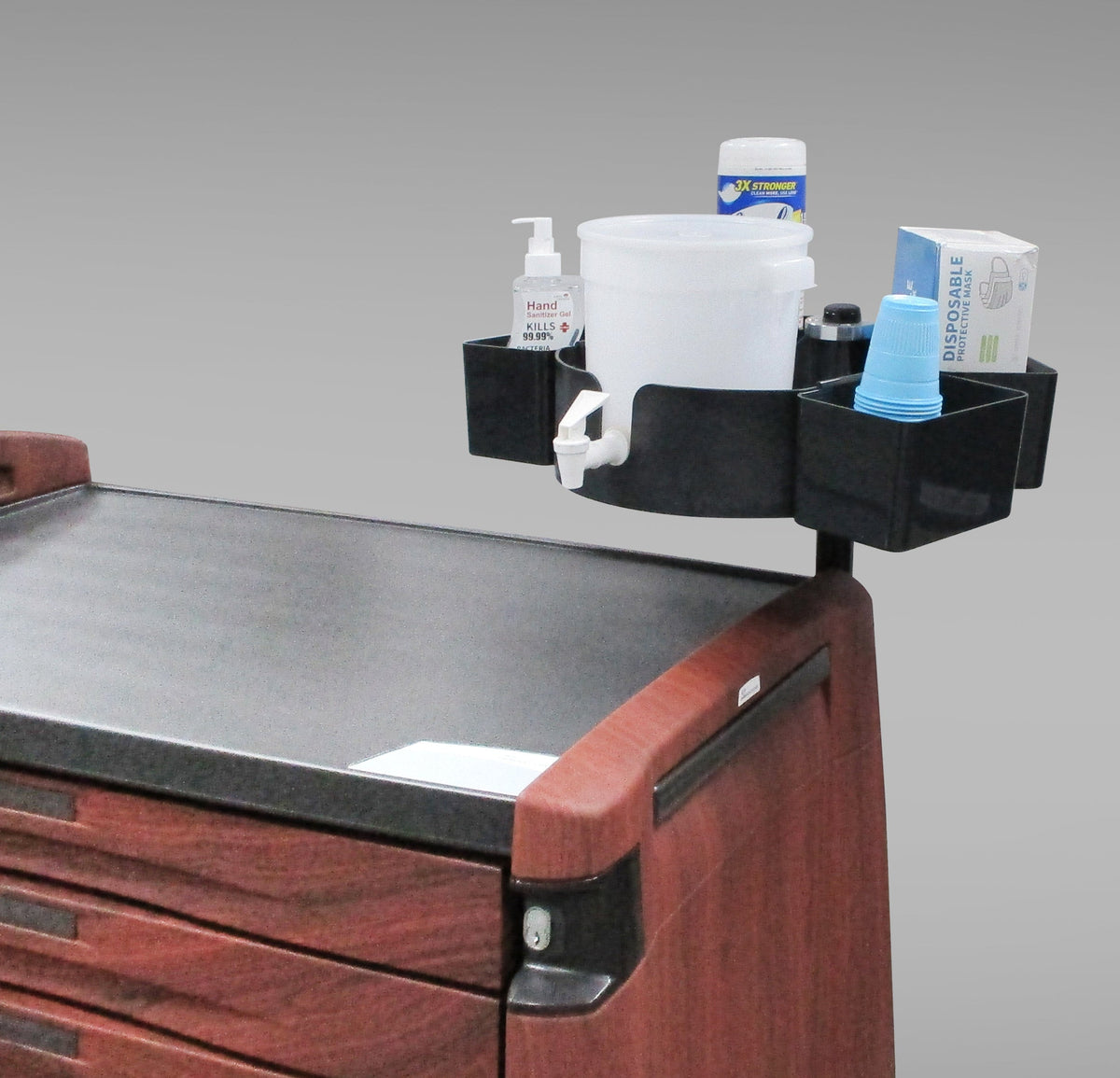 capsa Corner Organizer, 2 Side Bins And AX Arm W/Bracket, Beverage Container