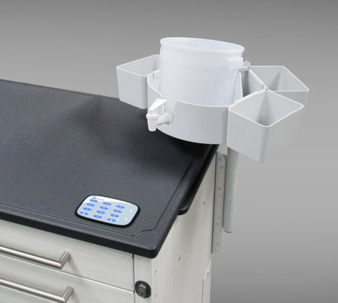 capsa Corner Organizer, Gray, 2 Side Bins And AX Arm W/Bracket, Beverage Container