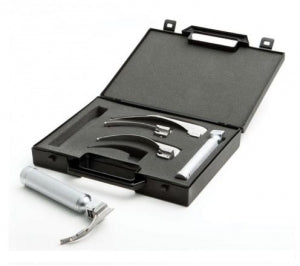 ADC American Diagnostic Satin Disposable Miller Laryngoscope Set - Miller Laryngoscope Set with Hard Case