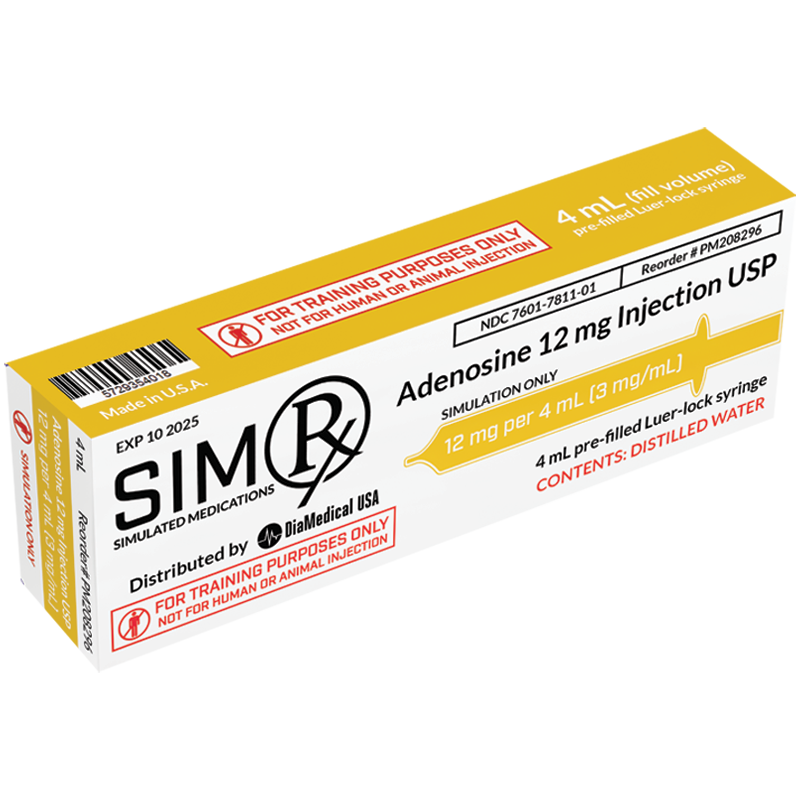 SimRx Adenosine Injection PREFILLED SYRINGE USP 12mg/4mL - Each
