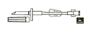 CODAN Take Set, non-vented spike, pinch clamp, female luer-lock