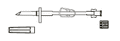 CODAN Take Set, non-vented spike, pinch clamp, female luer-lock