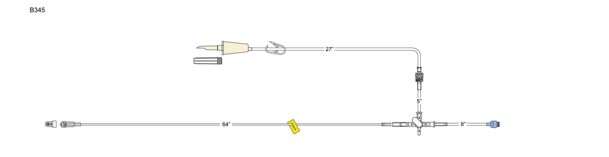 CODAN TPN Delivery System, non-vented spike, pinch clamp,