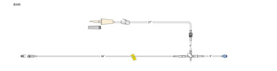 CODAN TPN Delivery System, non-vented spike, pinch clamp,