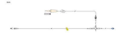 CODAN TPN Delivery System, non-vented spike, pinch clamp,