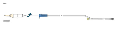 CODAN 20d non-vented chamber, roller clamp, Y-injection site, spin-lock, CODAN FlowStop Cap™