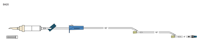 CODAN 20d non-vented chamber, roller clamp, (2) Y-injection sites, spin-lock