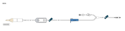CODAN Non-Vented IV Set, 20 drops/ml, 0.2 micron air eliminating filter, (2) slide clamps,