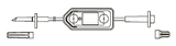 CODAN Transfer Set, non-vented inline spike, 0.2 micron air eliminating