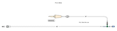 CODAN Medication Delivery System, non-vented spike, pinch clamp