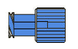 CODAN COMBI-LOCKMale/female luer-lock plug, blue color