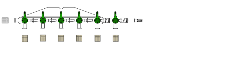 CODAN 6-gang four-way stopcock on a manifold plate