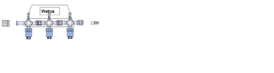 CODAN 3-gang swabable four-way stopcocks on a manifold plate