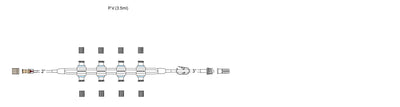 CODAN Back check valve, regularbore tubing, (8) pressure-activated valves bonded back-to-back, pinch clamp, male luer-lock