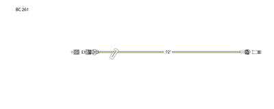 CODAN Green Stripe MiniBore Extension Set, pressure-activated valve, slide clamp, male luer-lock