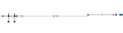 CODAN Detachable 2-gang four-way stopcocks, regularbore tubing, needlefree Y-site, spin-lock