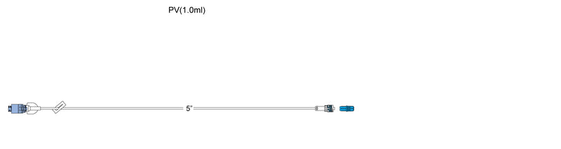 CODAN REGULAR BORE EXTENSION SET, SWABABLE VALVE, SLIDE CLAMP, SPIN-LOCK