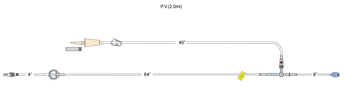 CODAN TPN Delivery System, non-vented spike, pinch clamp, 3-way stopcock with back check valve, swabable valve, slide clamp, 0.2 micron air eliminating filter, spin-lock
