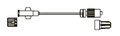 CODAN MiniBore Extension Set, female luer-lock, spin-lock, CODAN FlowStop Cap™