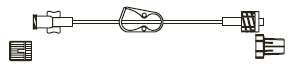 CODAN MiniBore Extension Set, female luer-lock, pinch clamp, spin-lock