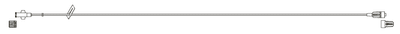 CODAN Green Stripe MiniBore Extension Set, female luer-lock, slide clamp, male luer-lock, CODAN FlowStop Cap™