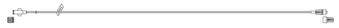 CODAN Green Stripe MiniBore Extension Set, female luer-lock, slide clamp, male luer-lock, CODAN FlowStop Cap™