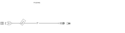 CODAN MiniBore Extension Set, female luer-lock, slide clamp, male luer-lock, CODAN FlowStop Cap™