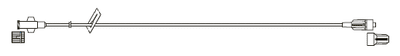 CODAN MiniBore Extension Set, female luer-lock, slide clamp, male luer-lock, CODAN FlowStop Cap™