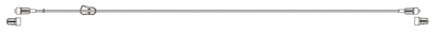 CODAN MiniBore Extension Set, (2) male luer-locks, pinch clamp, CODAN FlowStop Cap™