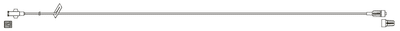 CODAN MiniBore Extension Set, female luer-lock, slide clamp, male luer-lock, CODAN FlowStop Cap™