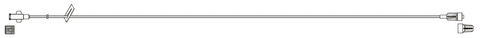 CODAN MiniBore Extension Set, female luer-lock, slide clamp, male luer-lock, CODAN FlowStop Cap™