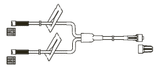 CODAN (2) female luer-locks, (2) slide clamps, male luer-lock, CODAN FlowStop Cap™