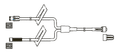 CODAN (2) female luer-locks, one with back check valve, (2) slide clamps, male luer-lock, CODAN FlowStop Cap™