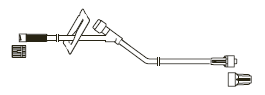 CODAN Female luer-lock, slide clamp, Y-injection site, male luer-lock, CODAN FlowStop Cap™