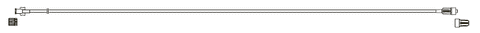 CODAN Gas Sampling MiniBore Extension Set, female luer-lock, male luer-lock, CODAN FlowStop Cap™, non-sterile