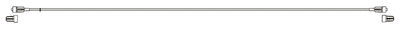 CODAN Gas Sampling MiniBore Extension Set, (2) male luer-locks, (2) CODAN FlowStop Caps™, non-sterile