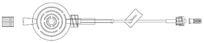 CODAN MiniBore Filter Extension Set, 1.2 micron air eliminating filter, slide clamp, male luer-lock
