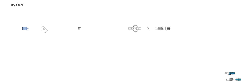 CODAN MicroBore Filter Extension Set, swabable valve, slide clamp, air eliminating 0.2 micron filter, male luer-lock, CODAN FlowStop Cap™