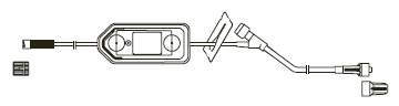 CODAN RegularBore Extension Set, female luer-lock, 0.2 micron air eliminating filter, slide clamp, Y-injection site, male luer-lock, CODAN FlowStop Cap™