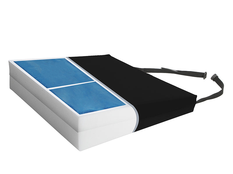 Gel Wedge Cushion w/Stretch Nylon Top Cover & Vinyl Bottom Cover  18"x16"x3"-1.5" | PA-76150G