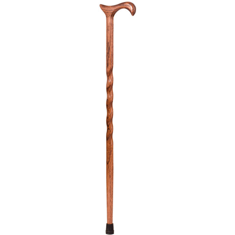 Brazos Walking Sticks™ Twisted Walnut Derby Cane - 34"- 502-3000-0093