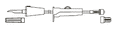 CODAN Transfer Set, valve vented spike, roller clamp, male luer-lock