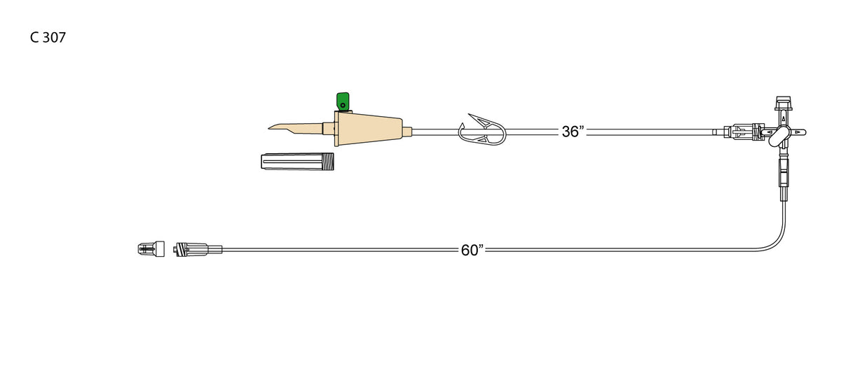 CODAN Medication Delivery Set, vented spike, pinch clamp