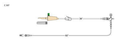 CODAN Medication Delivery Set, vented spike, pinch clamp