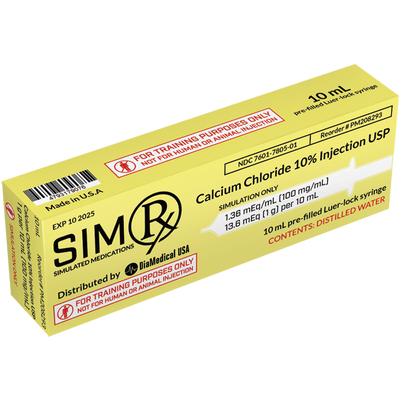 SimRx Calcium Chloride 10% Injection PREFILLED SYRINGE USP 1,000mg/10mL - Each