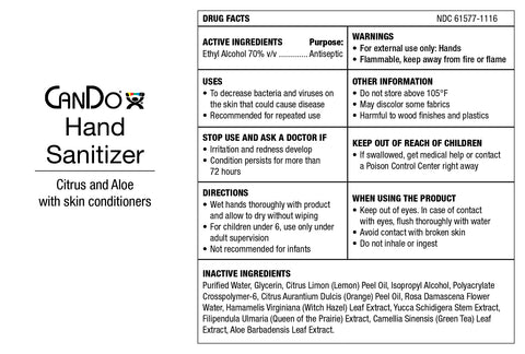 CanDo Hand Sanitizer, Flip Cap, 2 oz. - FE-15-1191